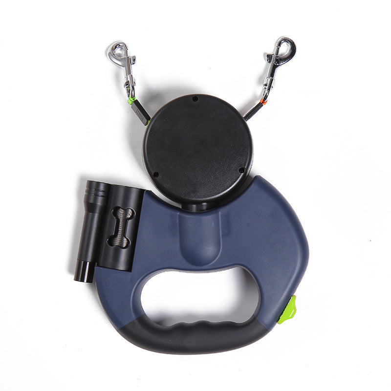 Retractable Dog Leash for Small Dogs – Reflective, 360° Swivel, Dual Dog Control