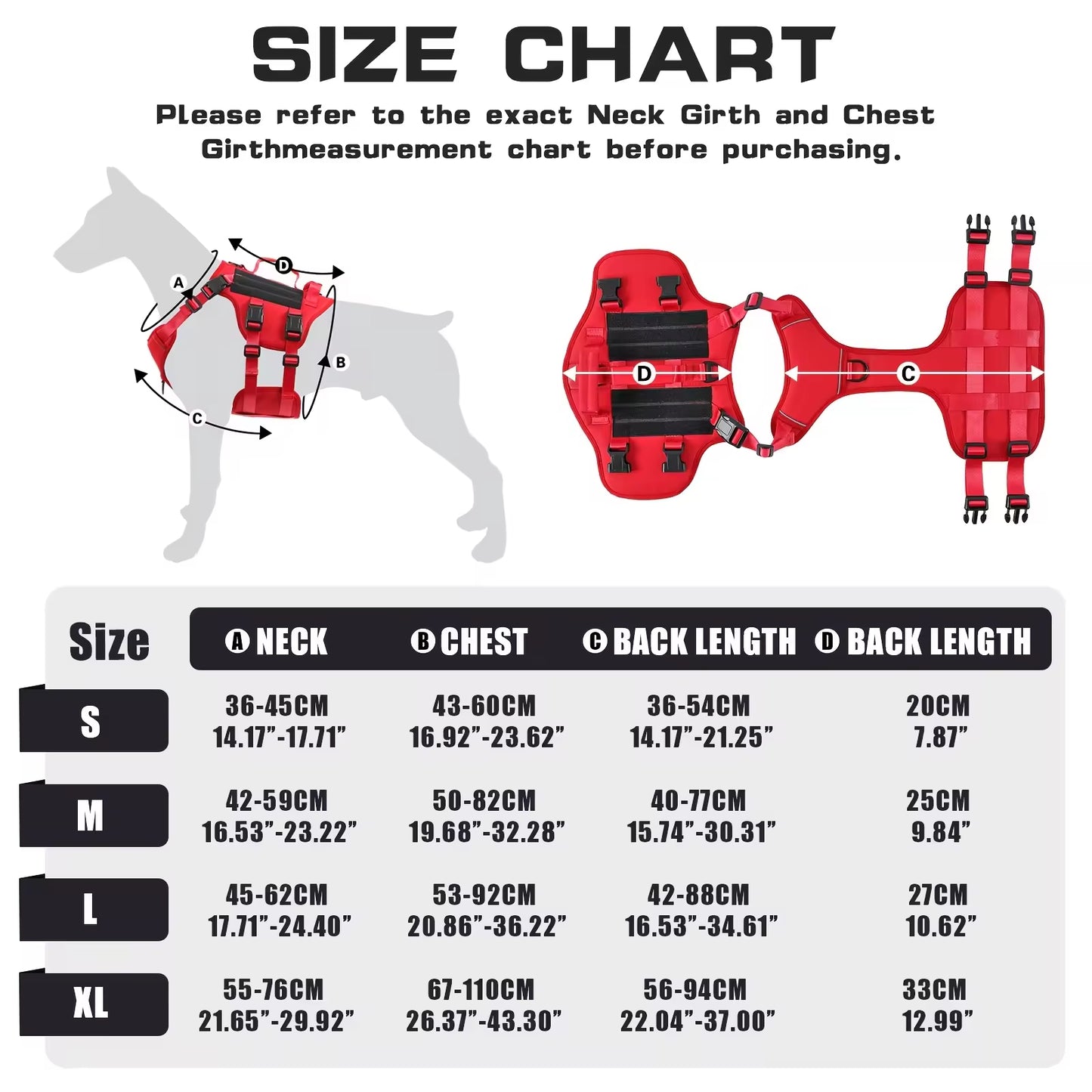 Tactical Dog Harness Vest – Adjustable, No-Pull, Reflective with Dual Handles