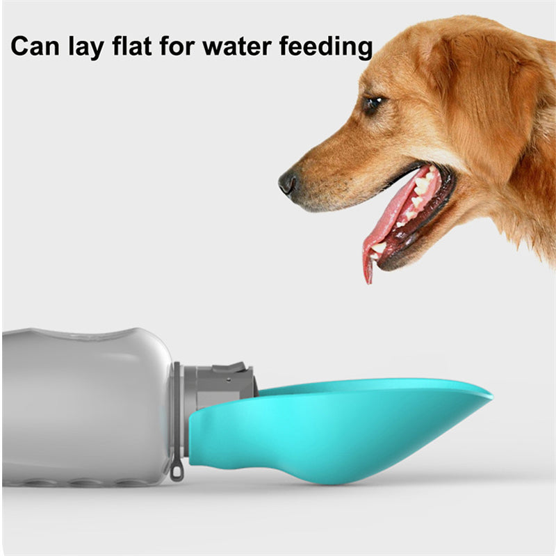 Portable Dog Water Bottle with Foldable Bowl – Leakproof & High Capacity